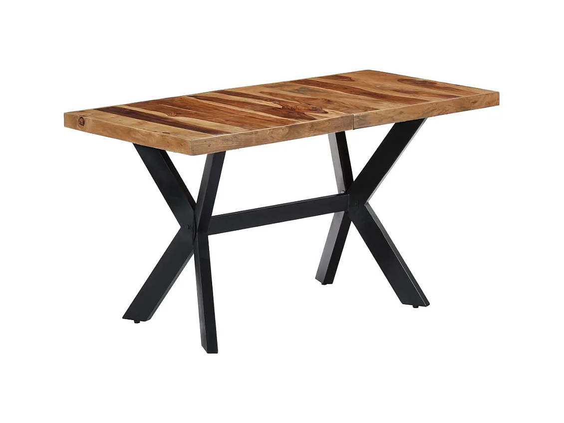 Tavolo da Pranzo 140x70x75 cm in Legno Massello di Acacia