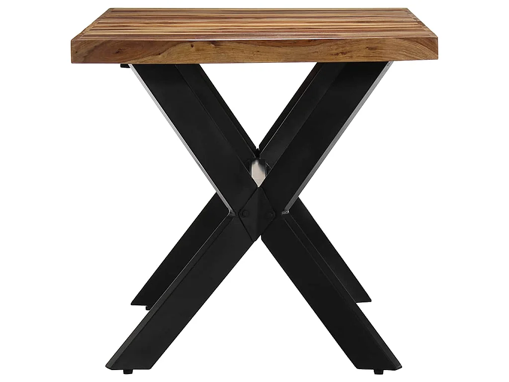 Tavolo da Pranzo 140x70x75 cm in Legno Massello di Acacia