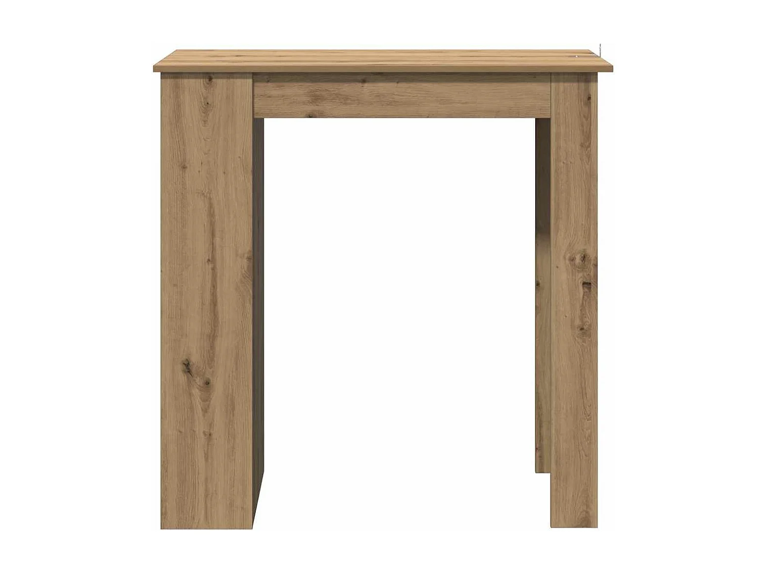 Table de bar avec étagère chêne artisanal bois d'ingénierie