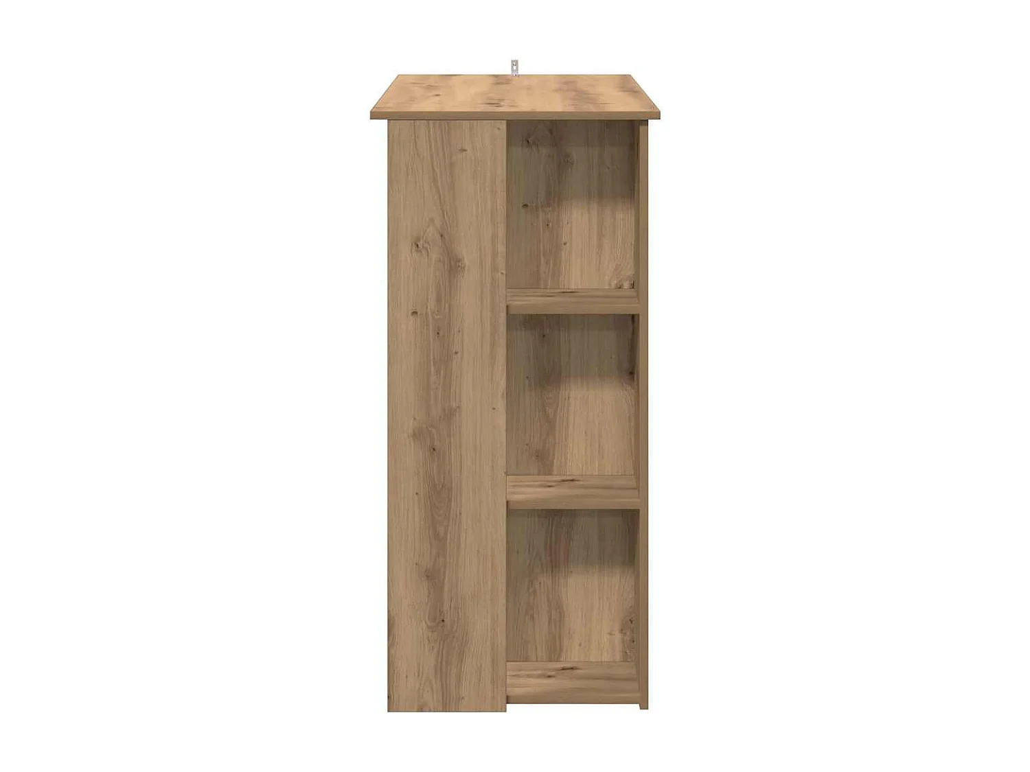 Table de bar avec étagère chêne artisanal bois d'ingénierie