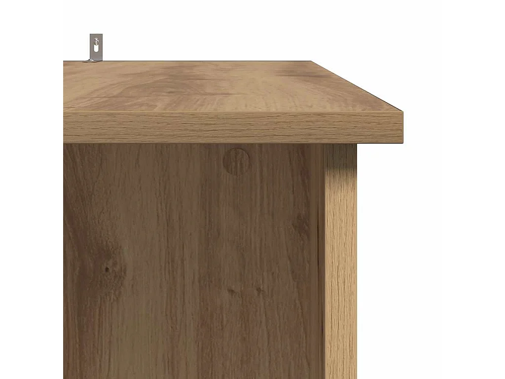 Table de bar avec étagère chêne artisanal bois d'ingénierie