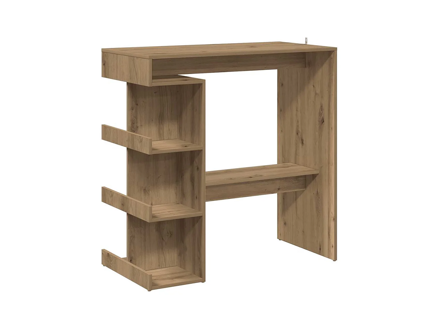 Tavolo da Bar con Ripiani Rovere 100x48x101,5 cm in Truciolato