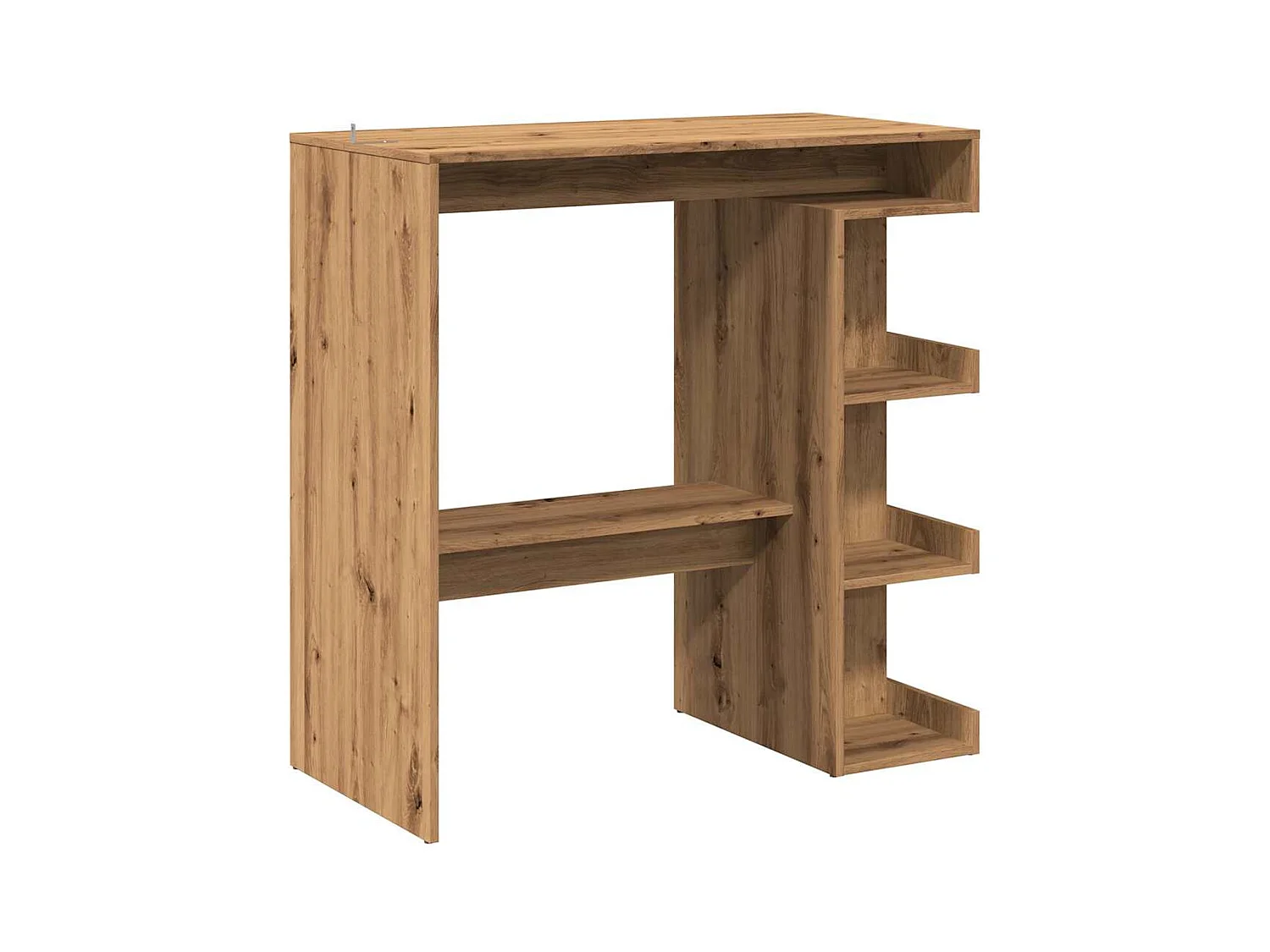 Tavolo da Bar con Ripiani Rovere 100x48x101,5 cm in Truciolato