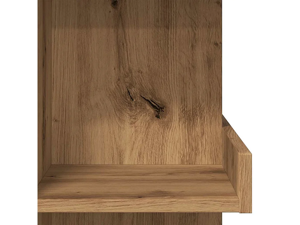 Table de bar avec étagère de rangement chêne artisanal