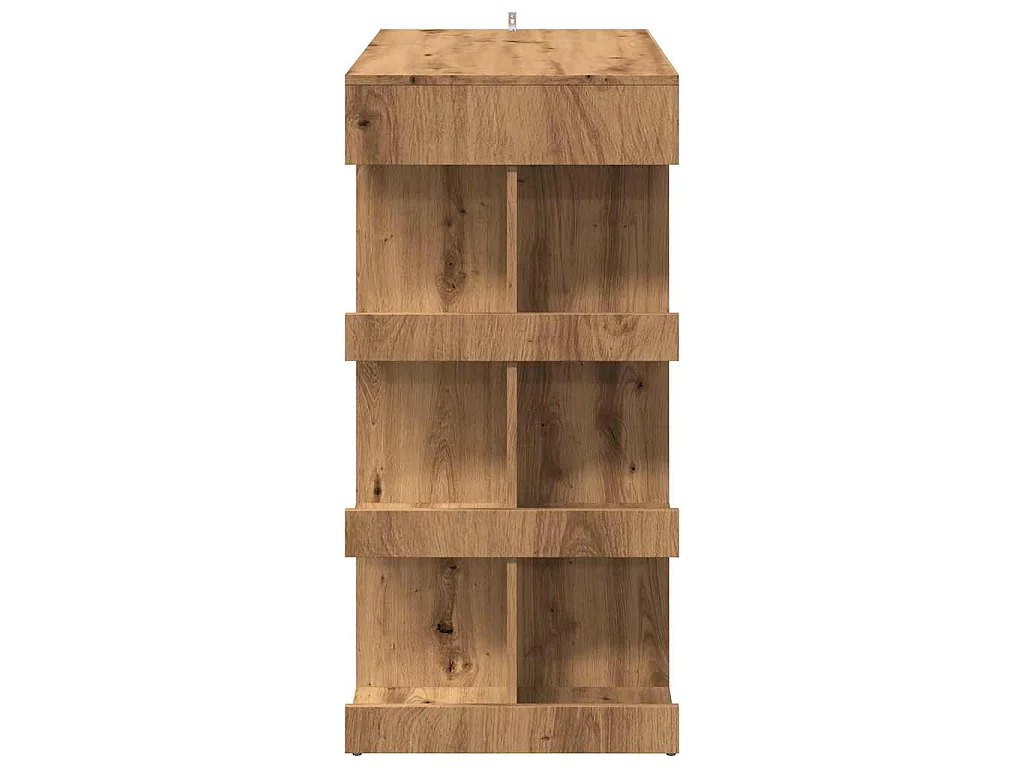 Bartisch mit Regal Artisan-Eiche 100x48x101,5 cm