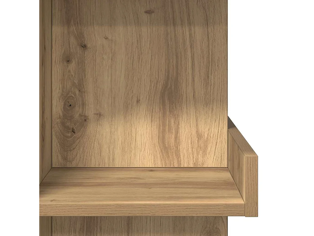 Table de bar avec étagère de rangement chêne artisanal