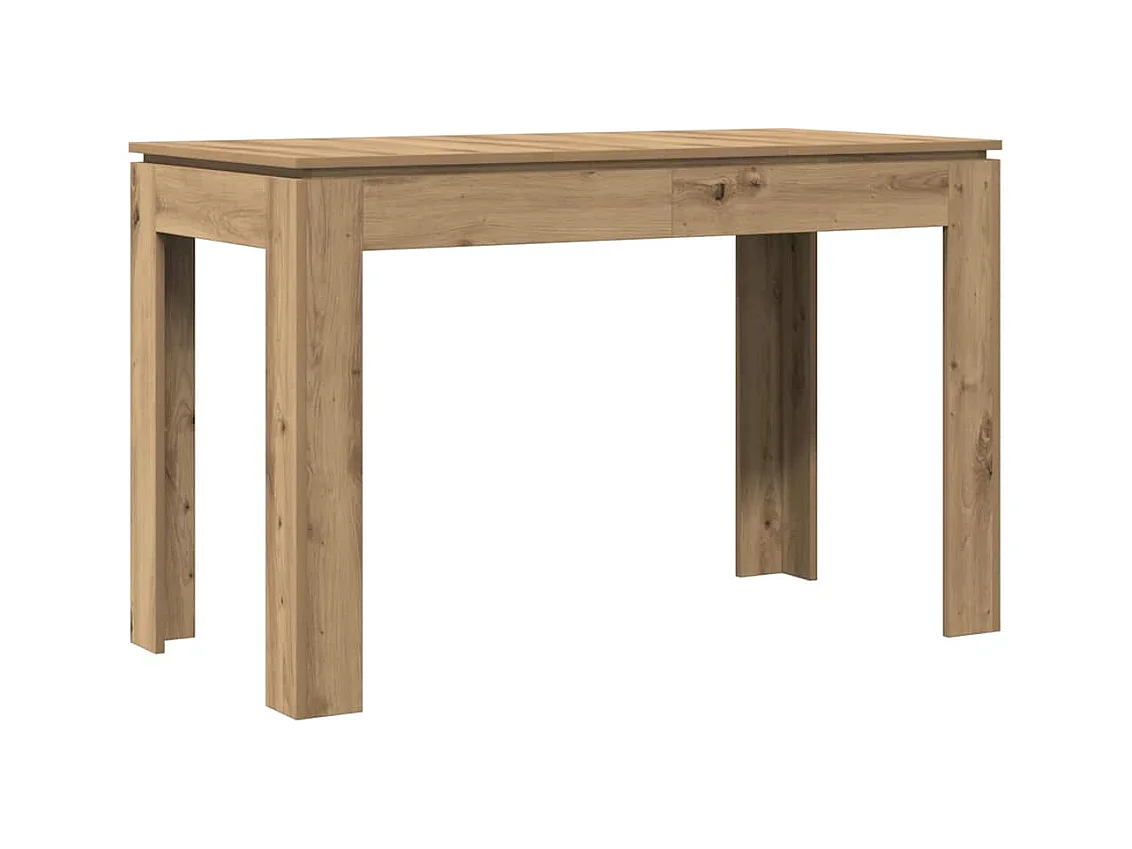 Table à manger chêne artisanal 120x60x76 cm bois d'ingénierie
