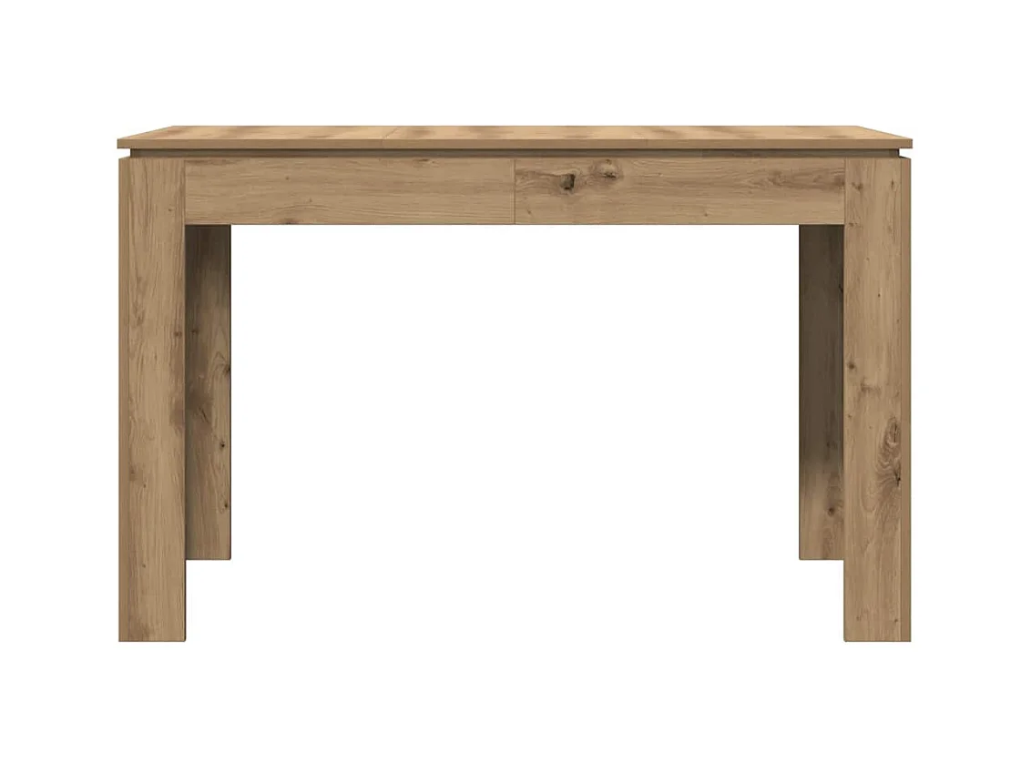 Table à manger chêne artisanal 120x60x76 cm bois d'ingénierie