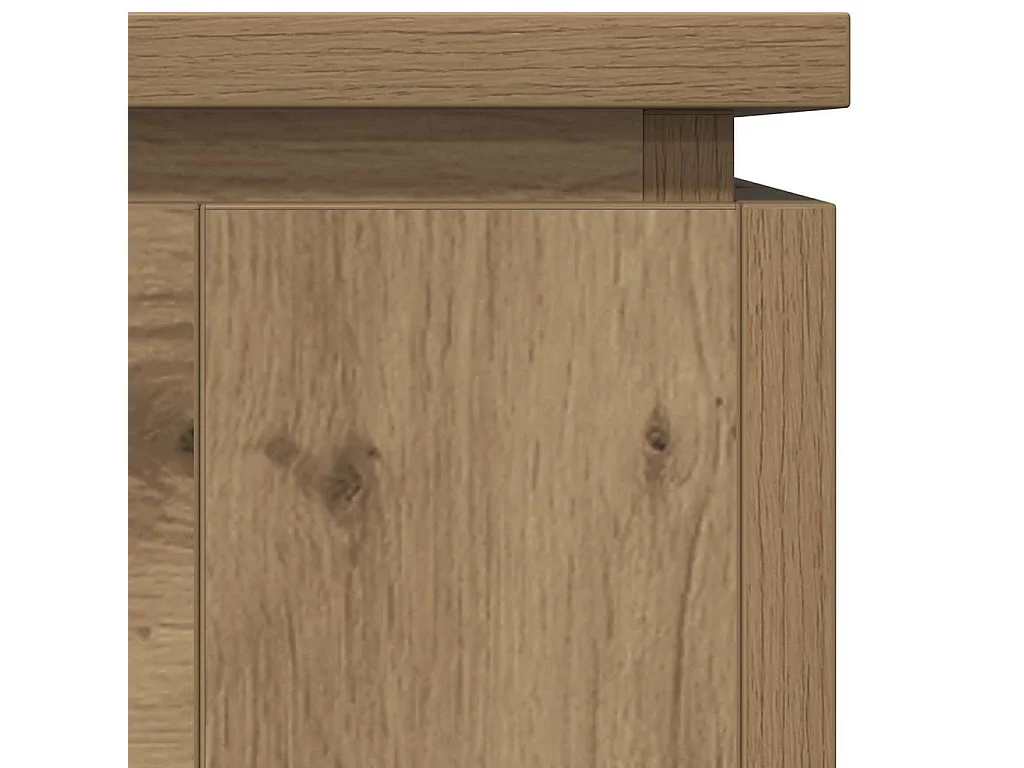 Table à manger chêne artisanal 120x60x76 cm bois d'ingénierie