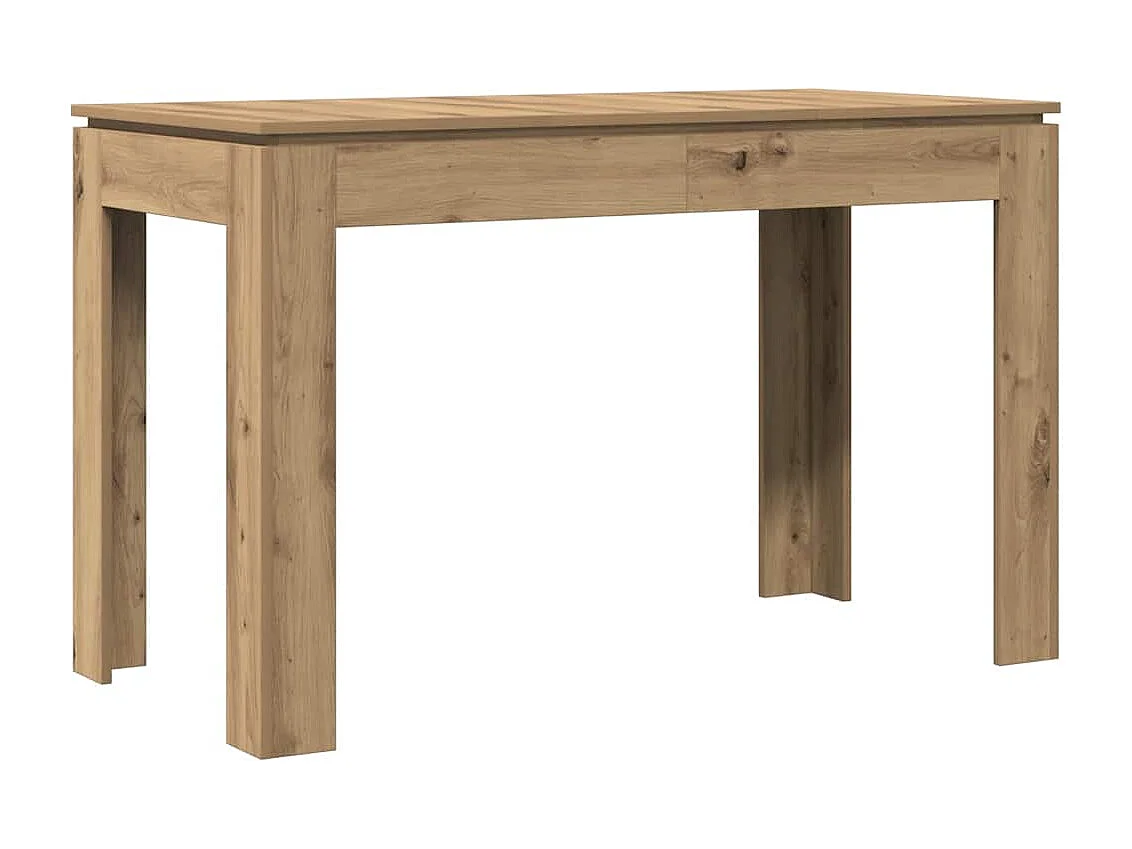 Table à manger chêne artisanal 120x60x76 cm bois d'ingénierie