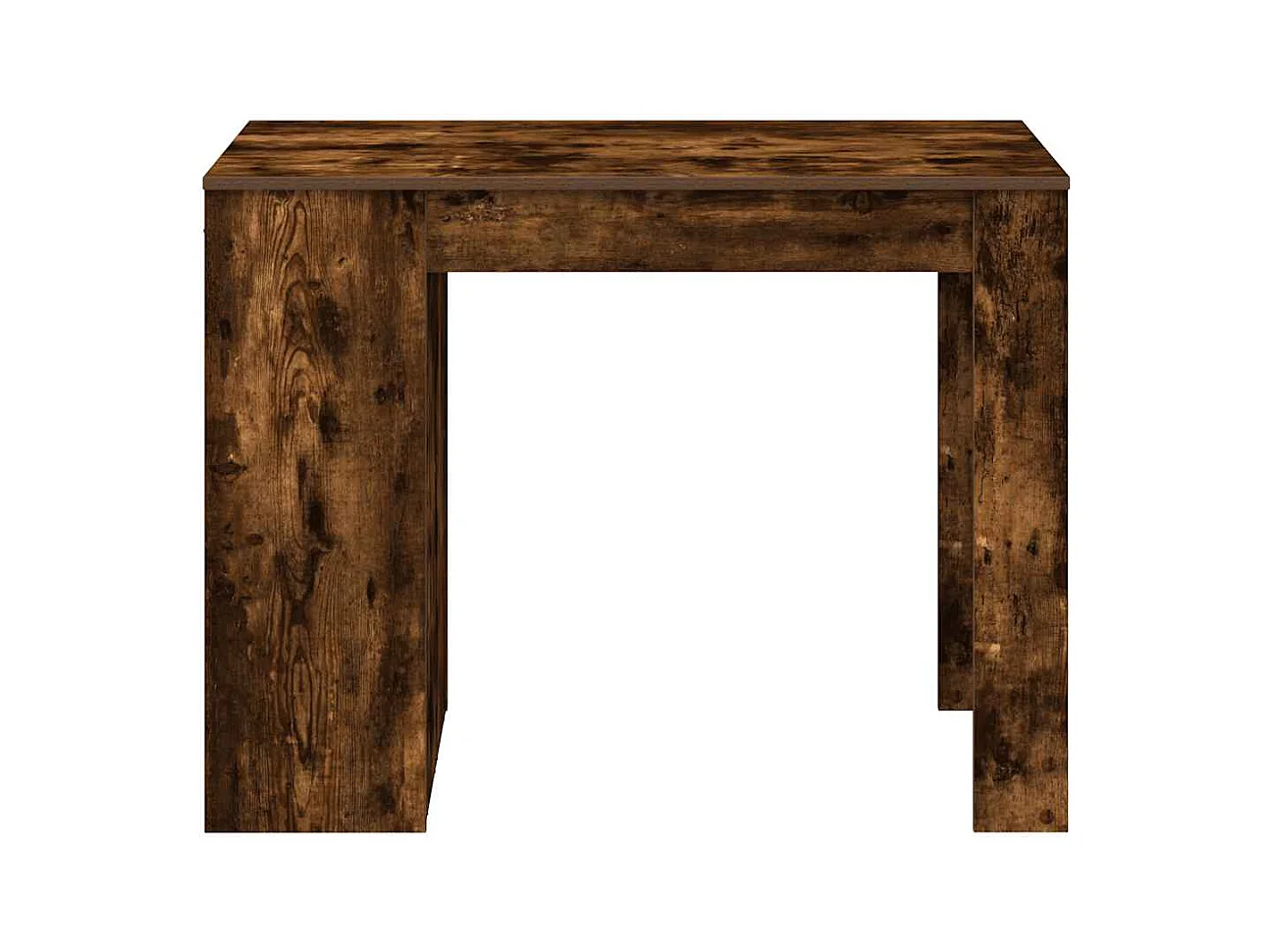 Escritorio con cajón estante madera contrachapada roble ahumado