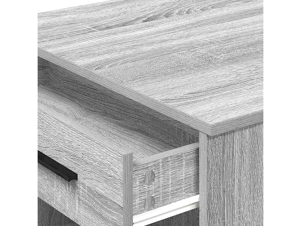 Scrivania con Cassetto Ripiano Grigio Sonoma Legno Multistrato