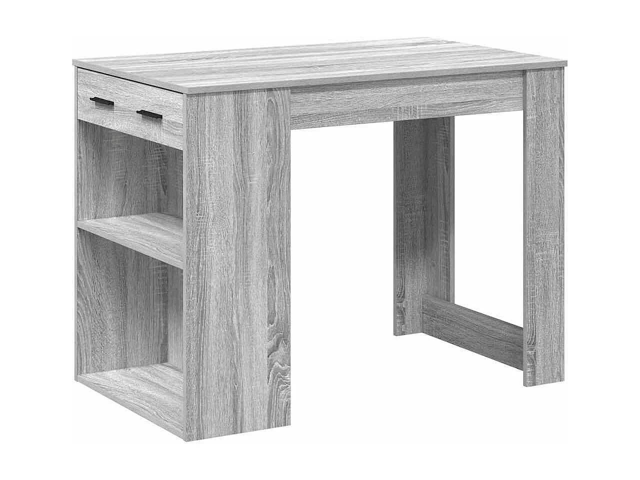 Scrivania con Cassetto Ripiano Grigio Sonoma Legno Multistrato