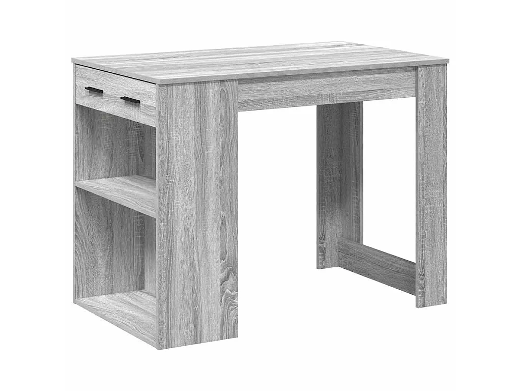 Scrivania con Cassetto Ripiano Grigio Sonoma Legno Multistrato
