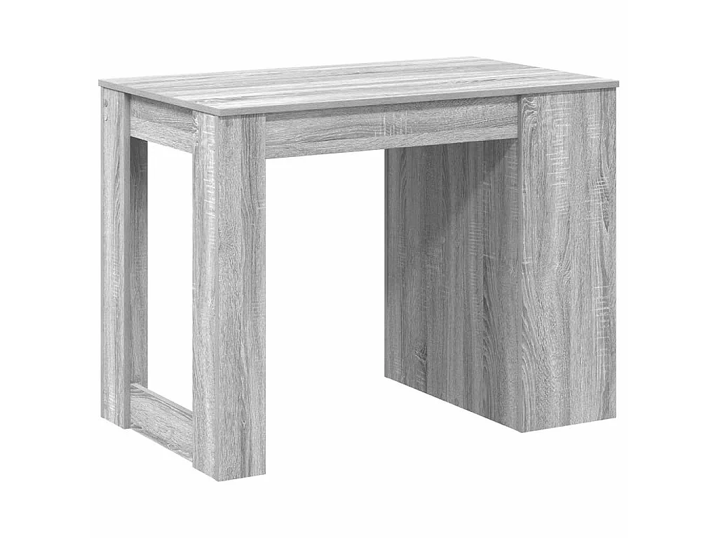 Bureau avec tiroir et étagère sonoma gris bois d'ingénierie