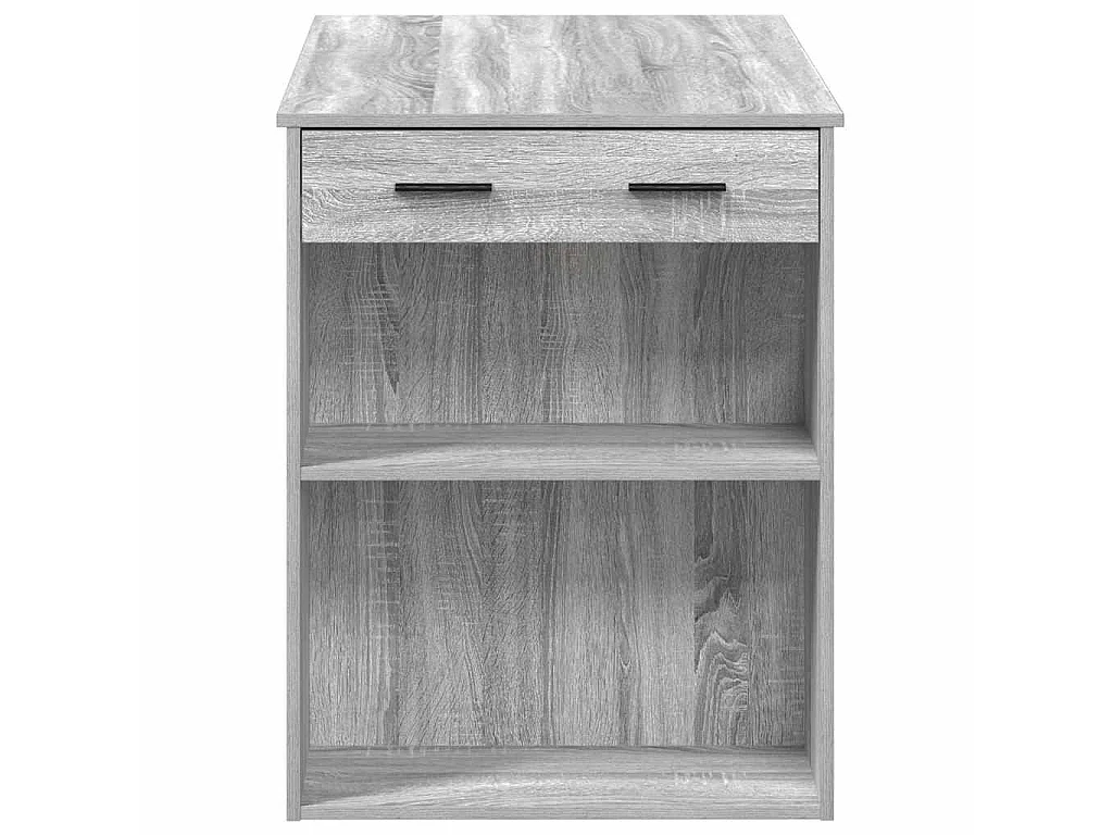 Bureau avec tiroir et étagère sonoma gris bois d'ingénierie