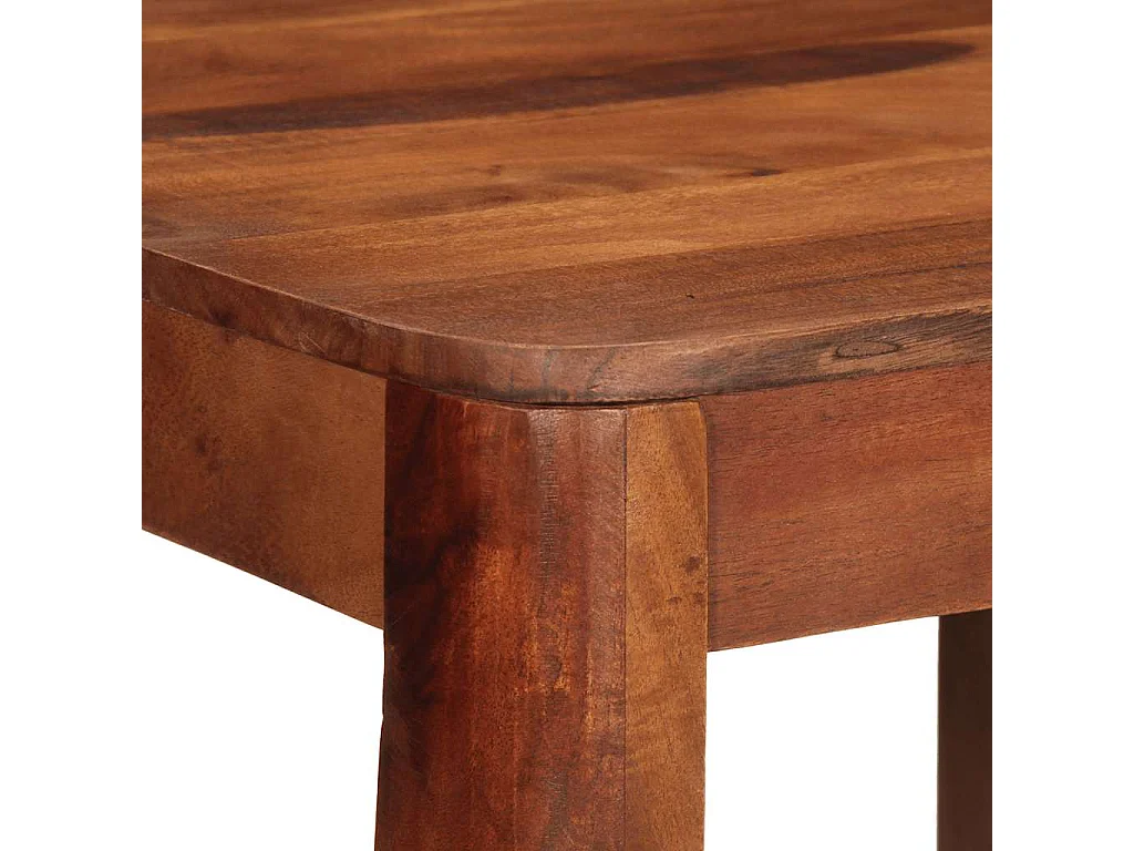 Mesa alta de madera maciza de acacia 60x60x107 cm