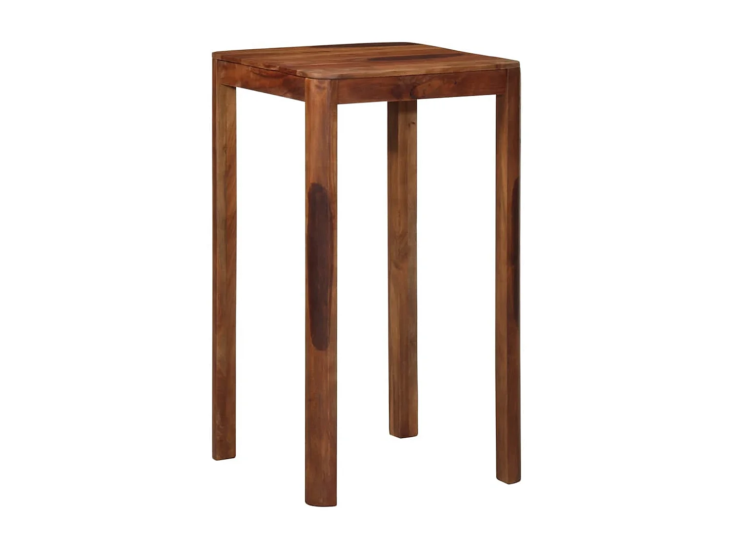 Mesa alta de madera maciza de acacia 60x60x107 cm