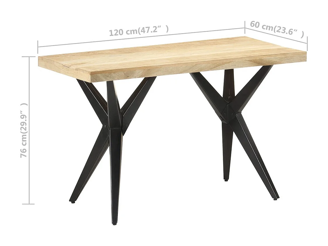 Esstisch 120x60x76 cm Massivholz Mango