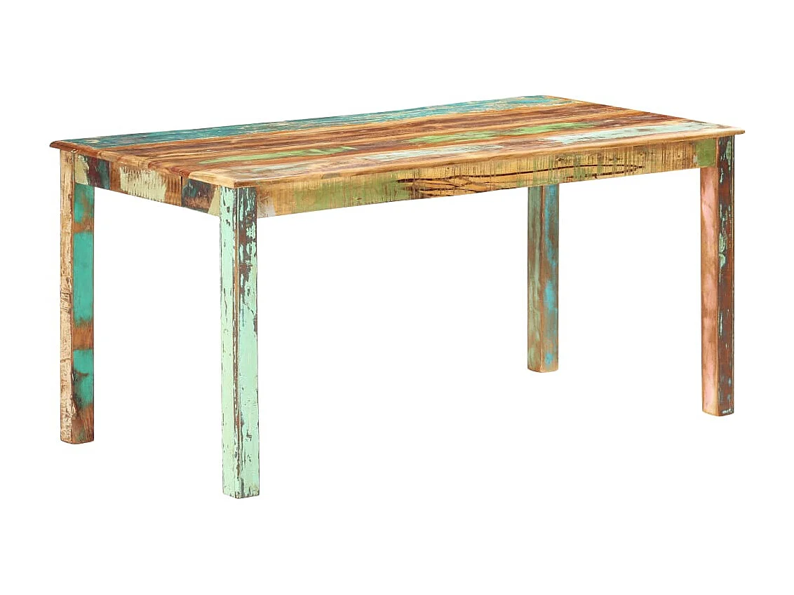 Table de salle à manger Bois de récupération solide 160x80x76cm