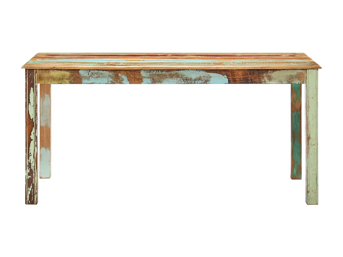 Table de salle à manger Bois de récupération solide 160x80x76cm
