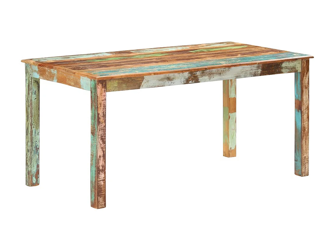 Table de salle à manger Bois de récupération solide 160x80x76cm