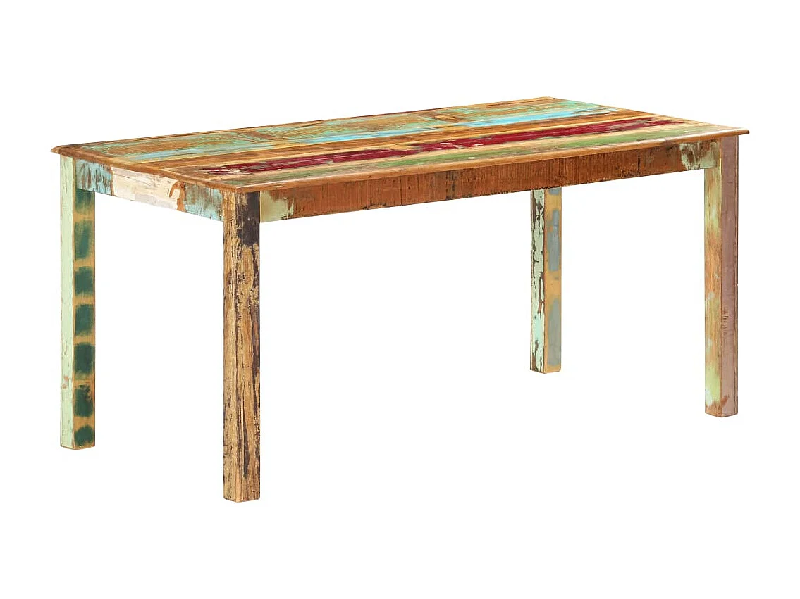 Table de salle à manger Bois de récupération solide 160x80x76cm