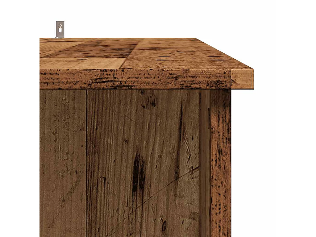 Bartafel met schap 102x50x103,5 cm bewerkt hout oud houtkleurig