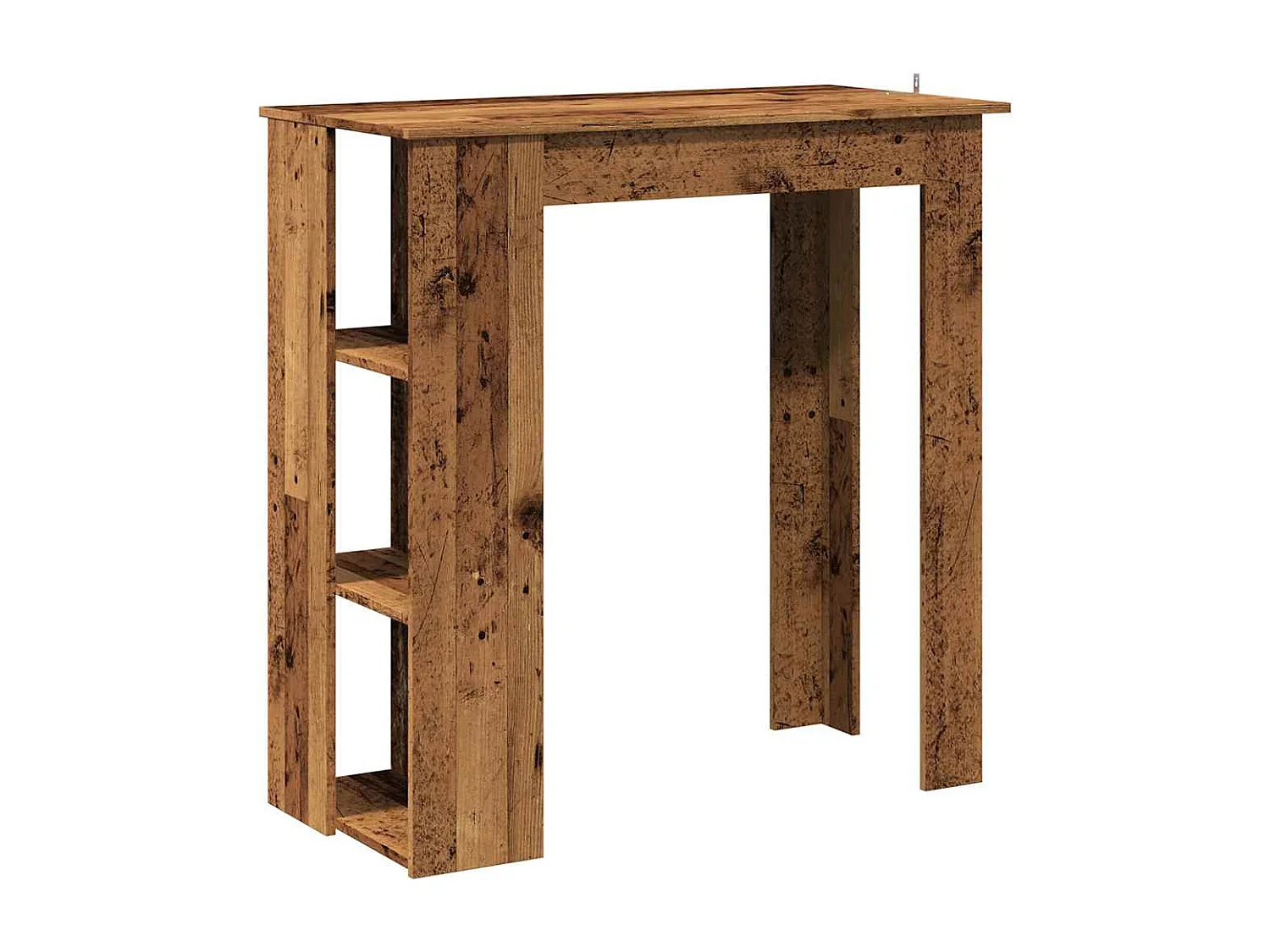 Bartisch mit Regal Altholz-Optik 102x50x103,5 cm Holzwerkstoff