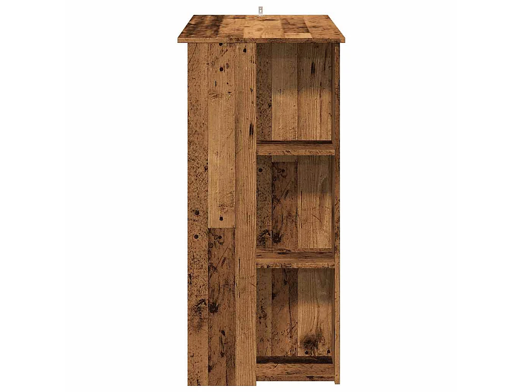 Bartafel met schap 102x50x103,5 cm bewerkt hout oud houtkleurig