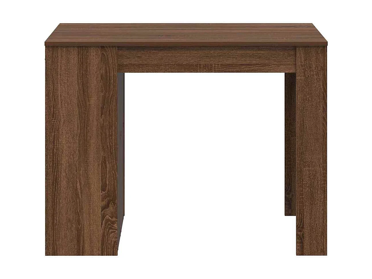 Bureau avec tiroir et étagère chêne marron bois d'ingénierie