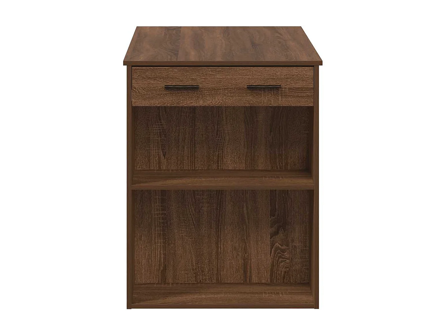 Bureau avec tiroir et étagère chêne marron bois d'ingénierie