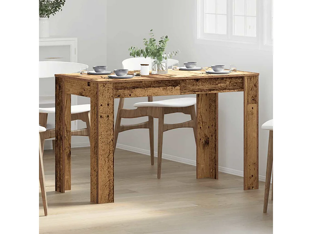 Table à manger vieux bois 120x60x76 cm bois d'ingénierie