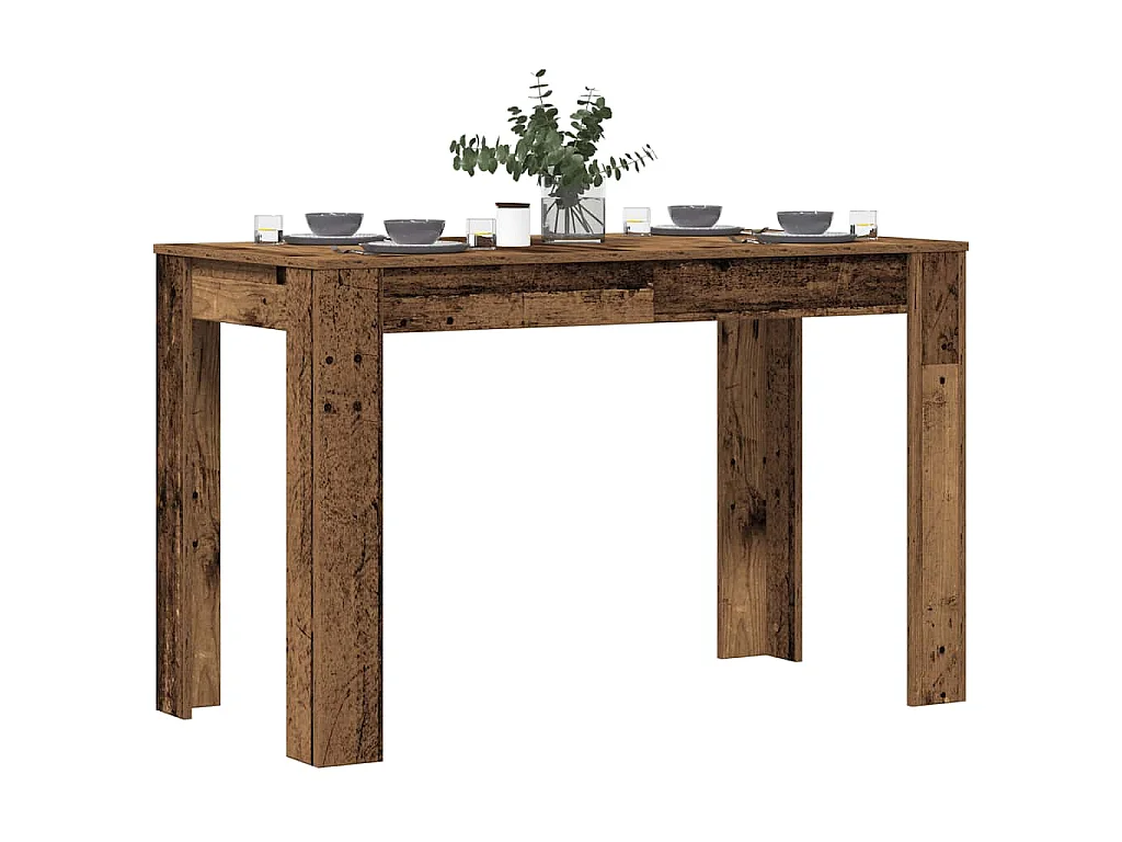 Table à manger vieux bois 120x60x76 cm bois d'ingénierie