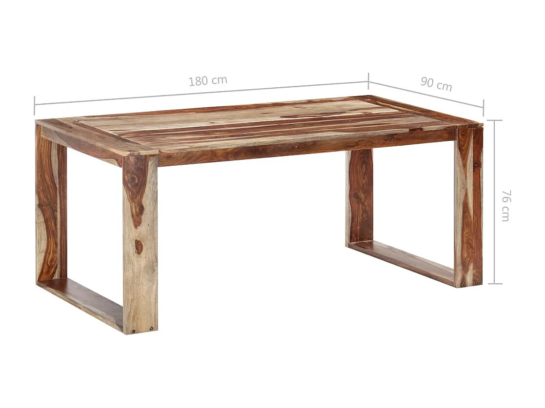 Eettafel 180x90x76 cm massief hout