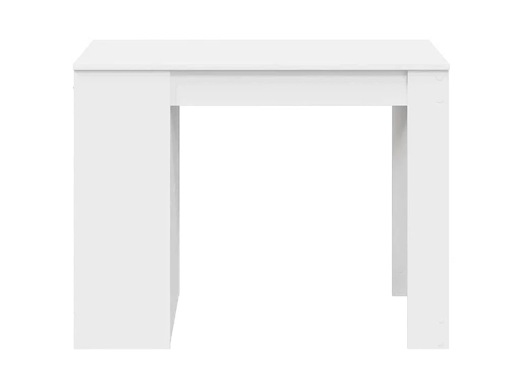 Bureau avec tiroir et étagère blanc bois d'ingénierie