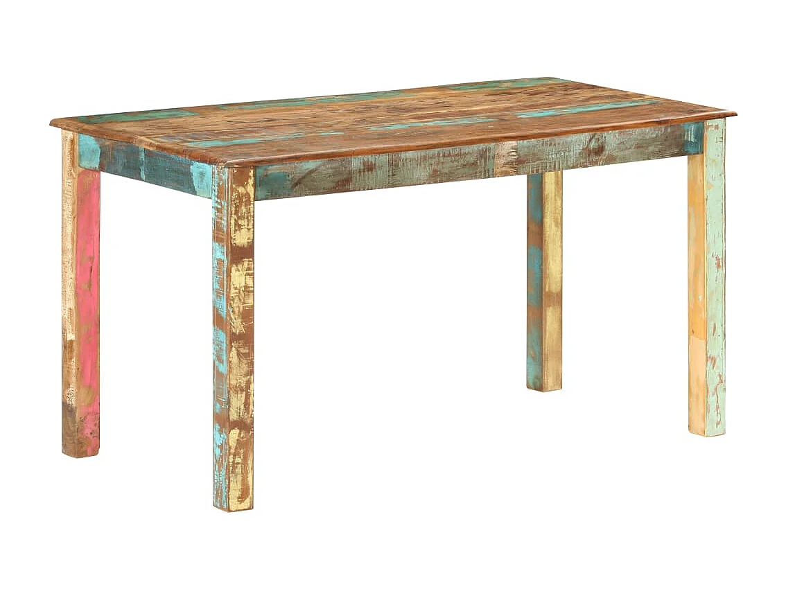 Table de salle à manger Bois de récupération solide 140x70x76cm