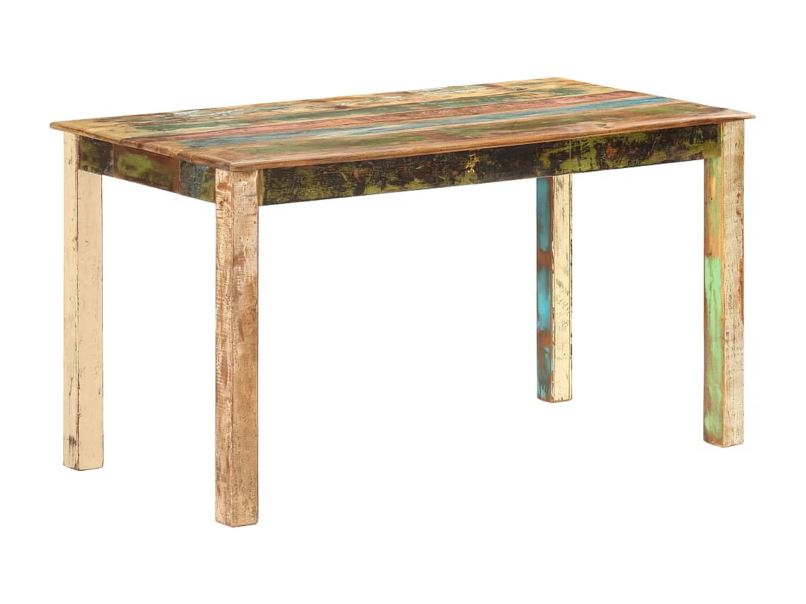 Table de salle à manger Bois de récupération solide 140x70x76cm