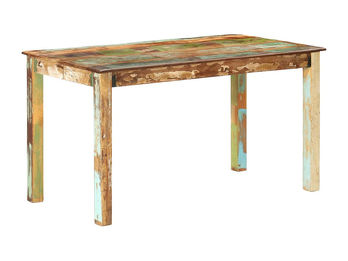Table de salle à manger Bois de récupération solide 140x70x76cm