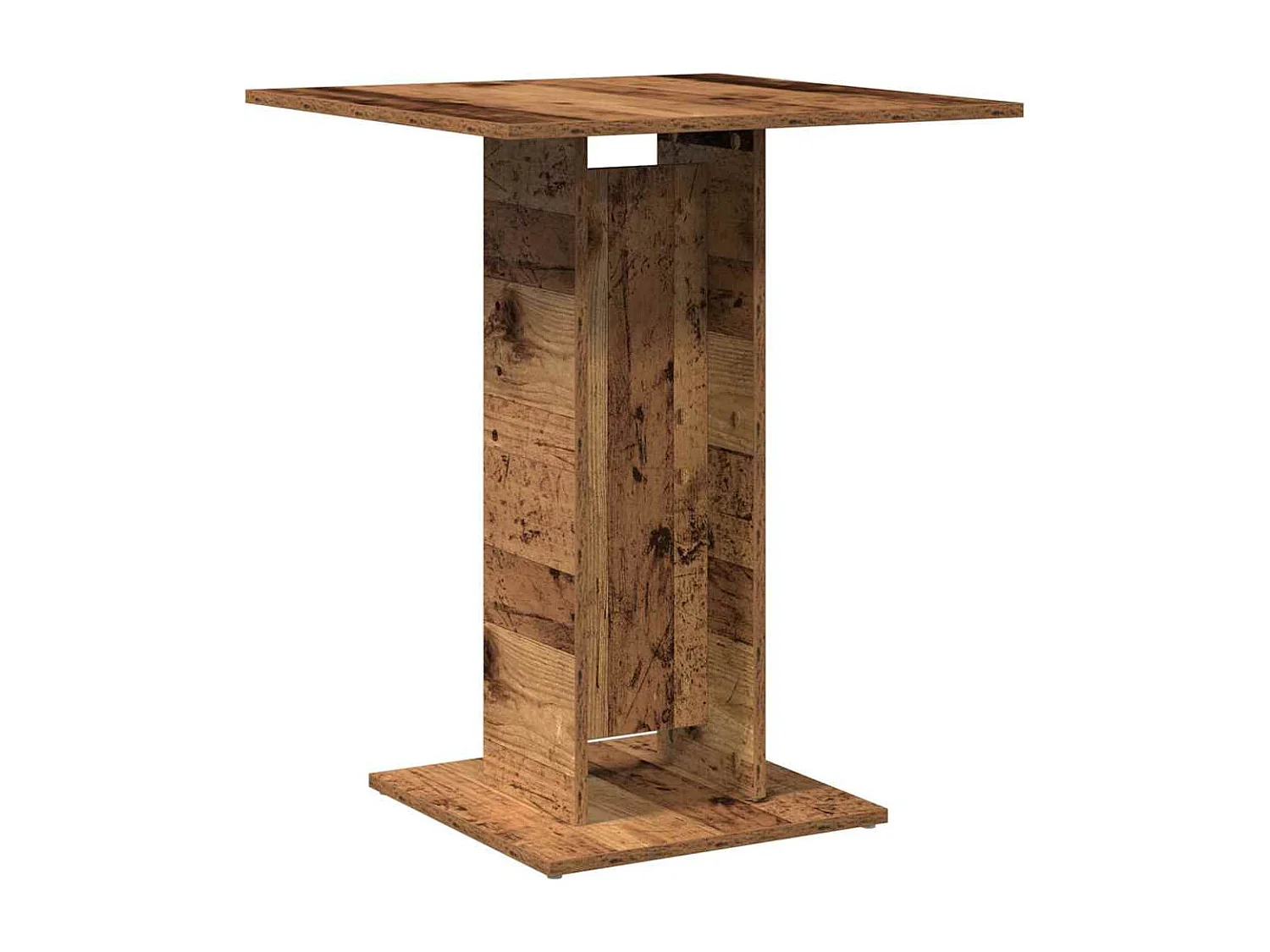 Table de bistro vieux bois 60x60x75 cm bois d'ingénierie