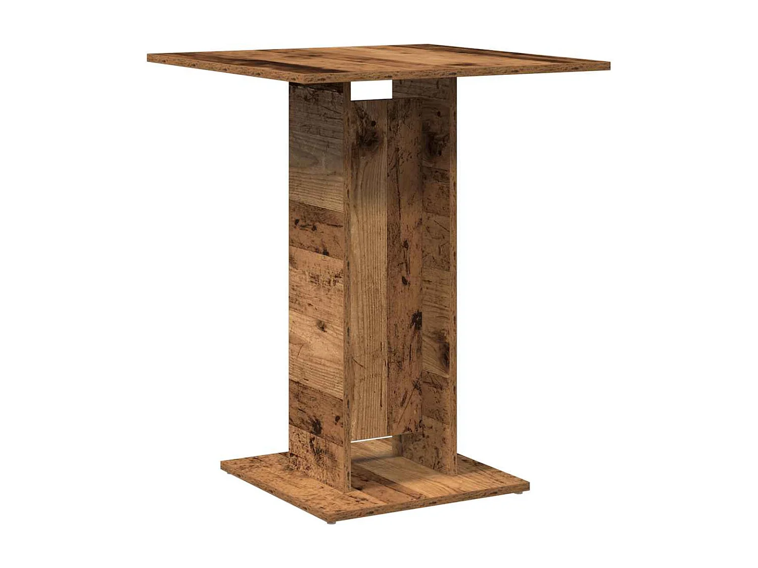 Table de bistro vieux bois 60x60x75 cm bois d'ingénierie