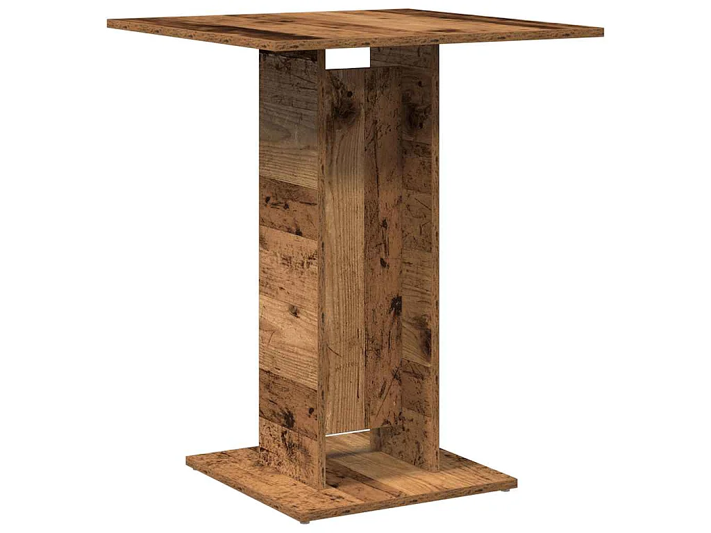 Table de bistro vieux bois 60x60x75 cm bois d'ingénierie