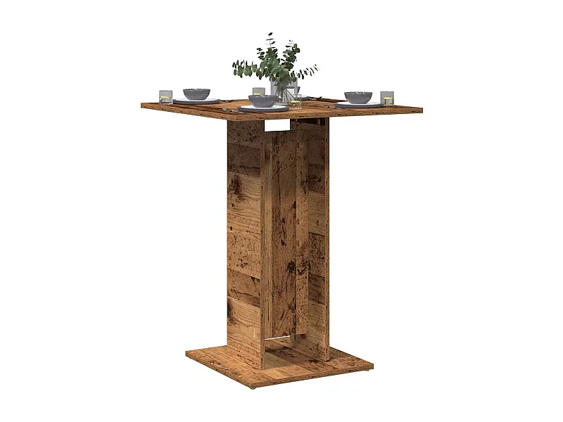 Table de bistro vieux bois 60x60x75 cm bois d'ingénierie