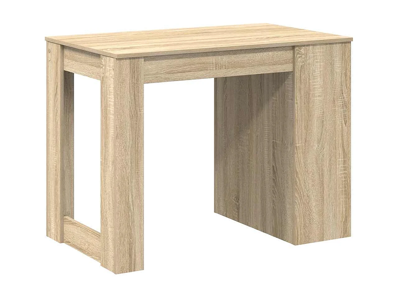 Bureau avec tiroir et étagère chêne sonoma bois d'ingénierie