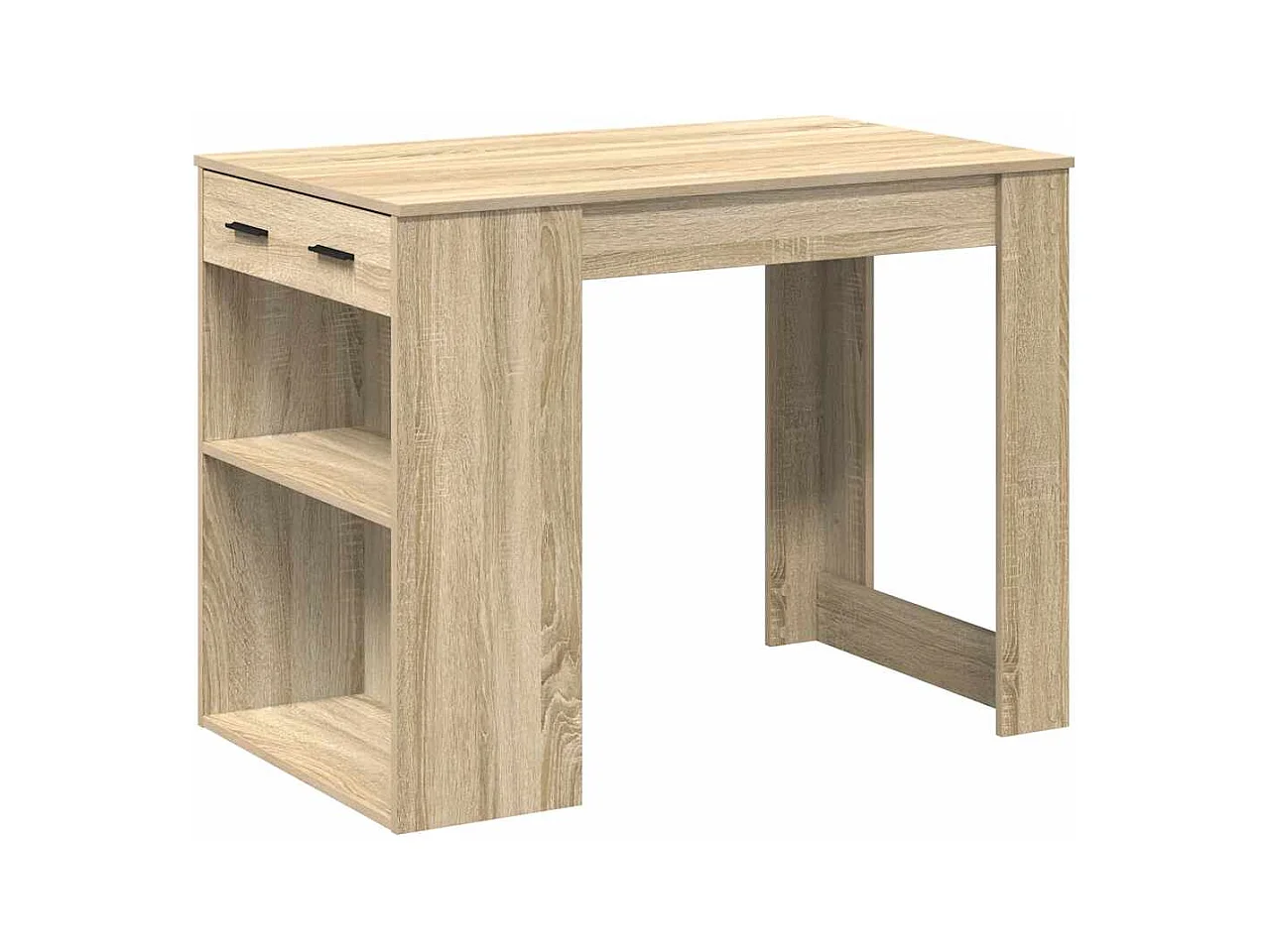 Schreibtisch mit Schubladen Ablage Sonoma-Eiche 102x62x77,5 cm