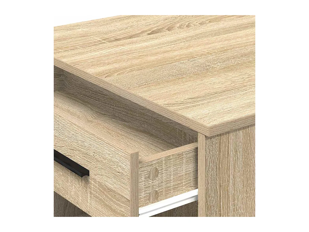 Schreibtisch mit Schubladen Ablage Sonoma-Eiche 102x62x77,5 cm