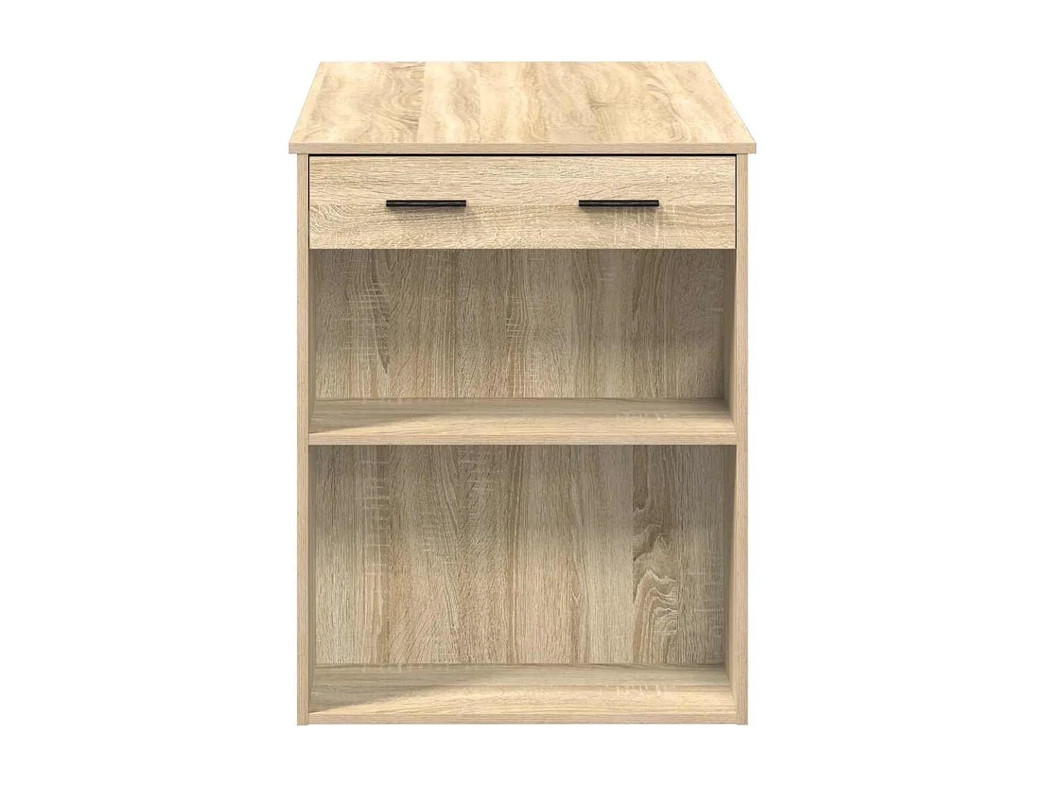 Bureau avec tiroir et étagère chêne sonoma bois d'ingénierie