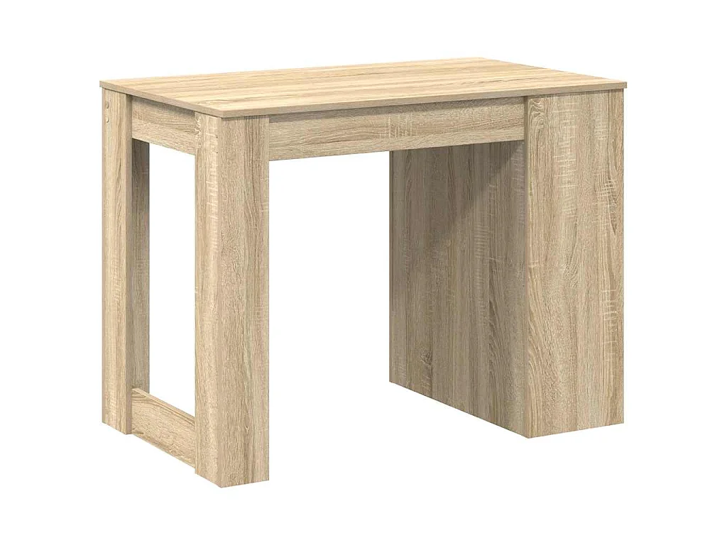 Bureau avec tiroir et étagère chêne sonoma bois d'ingénierie