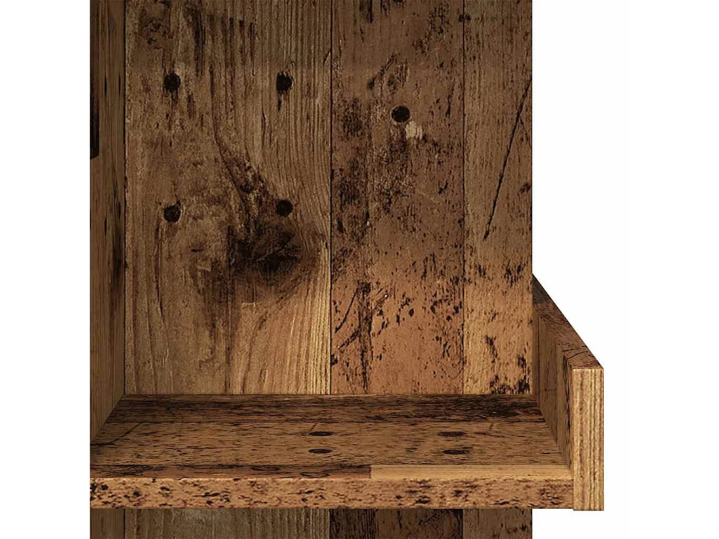 Table de bar étagère de rangement vieux bois 100 x 48 x 101,5cm