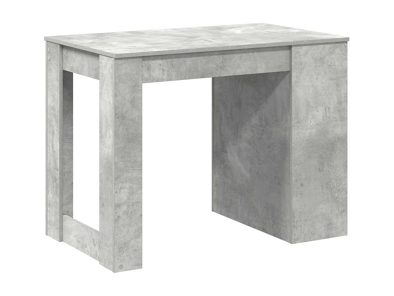 Scrivania con Cassetto Ripiano Grigio Cemento Legno Multistrato